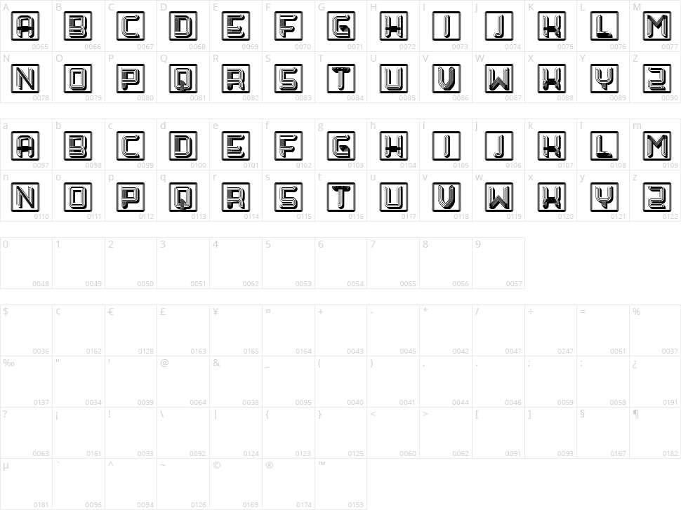 Floralogy Capitals Character Map