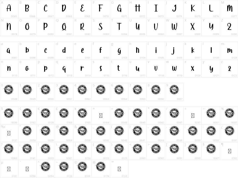 Flower Days Character Map