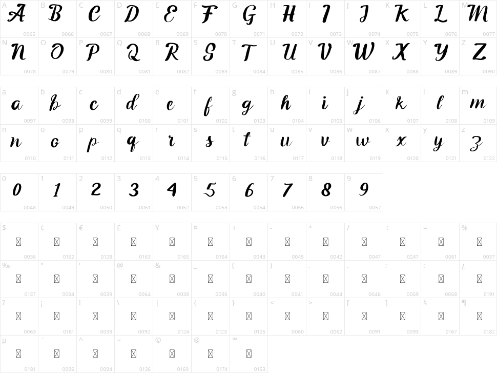 Flower White Character Map
