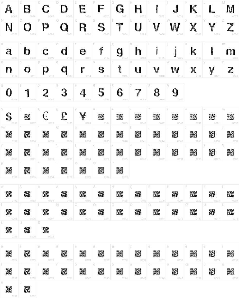 French Disco Character Map
