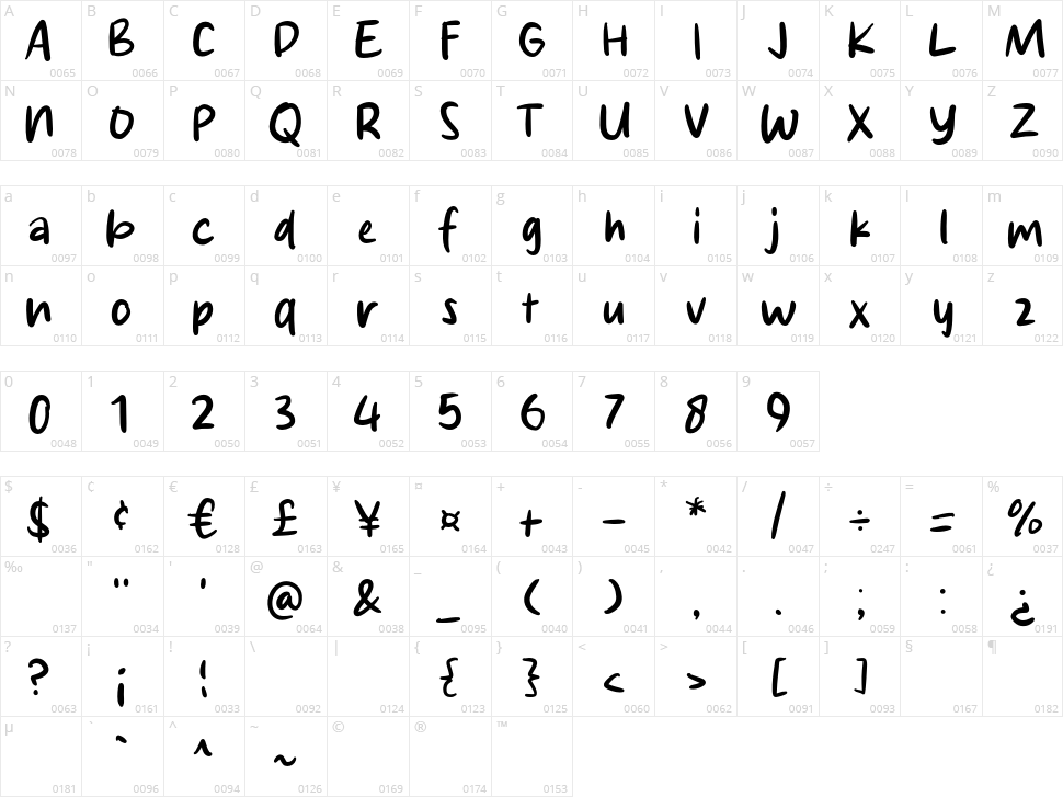 Fresh Salmon Character Map