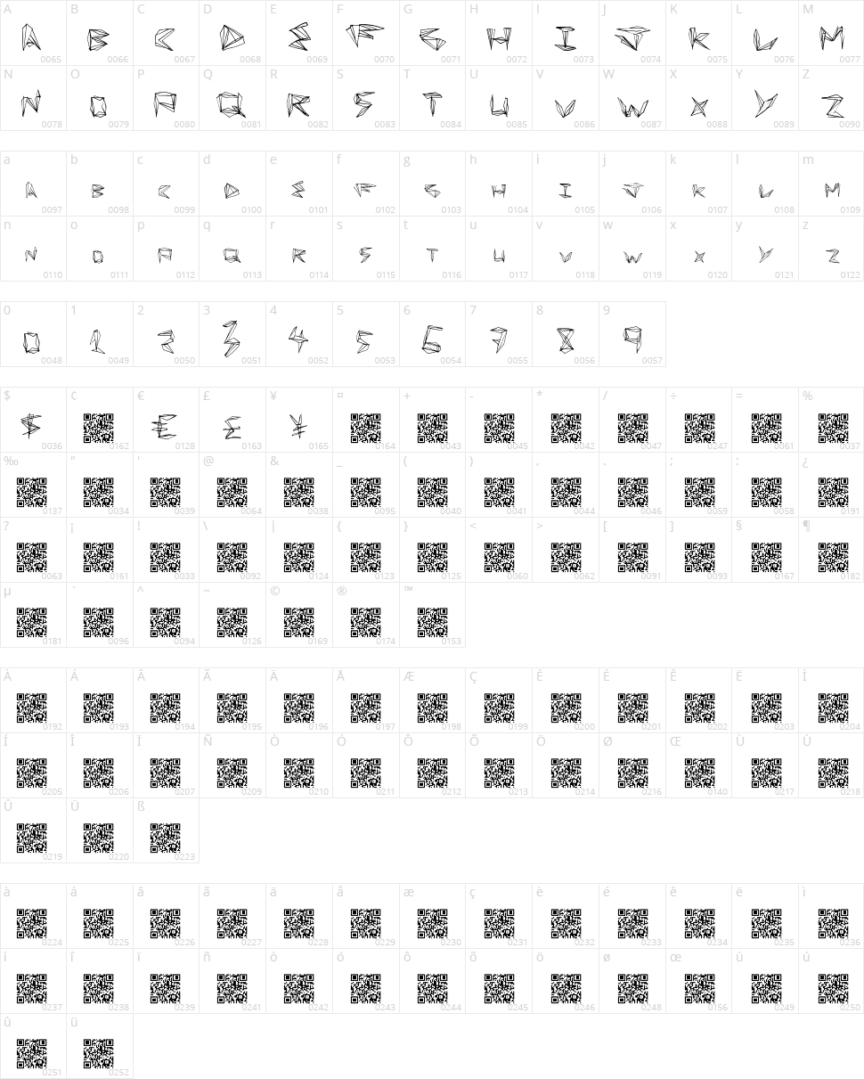 Fun Origami Character Map