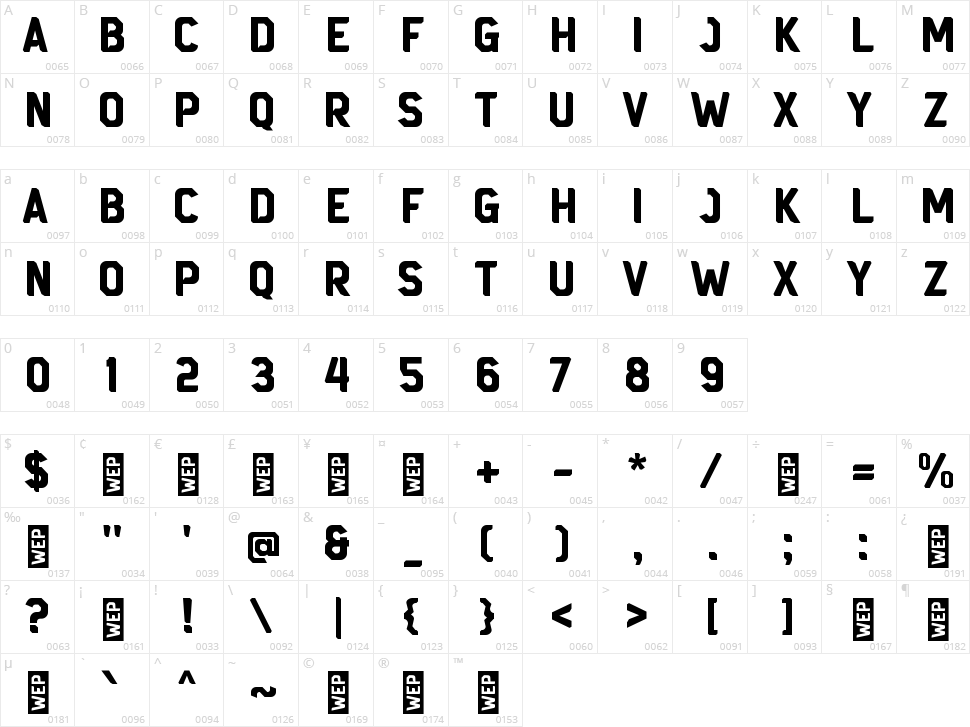 g Ganti Tahun Character Map