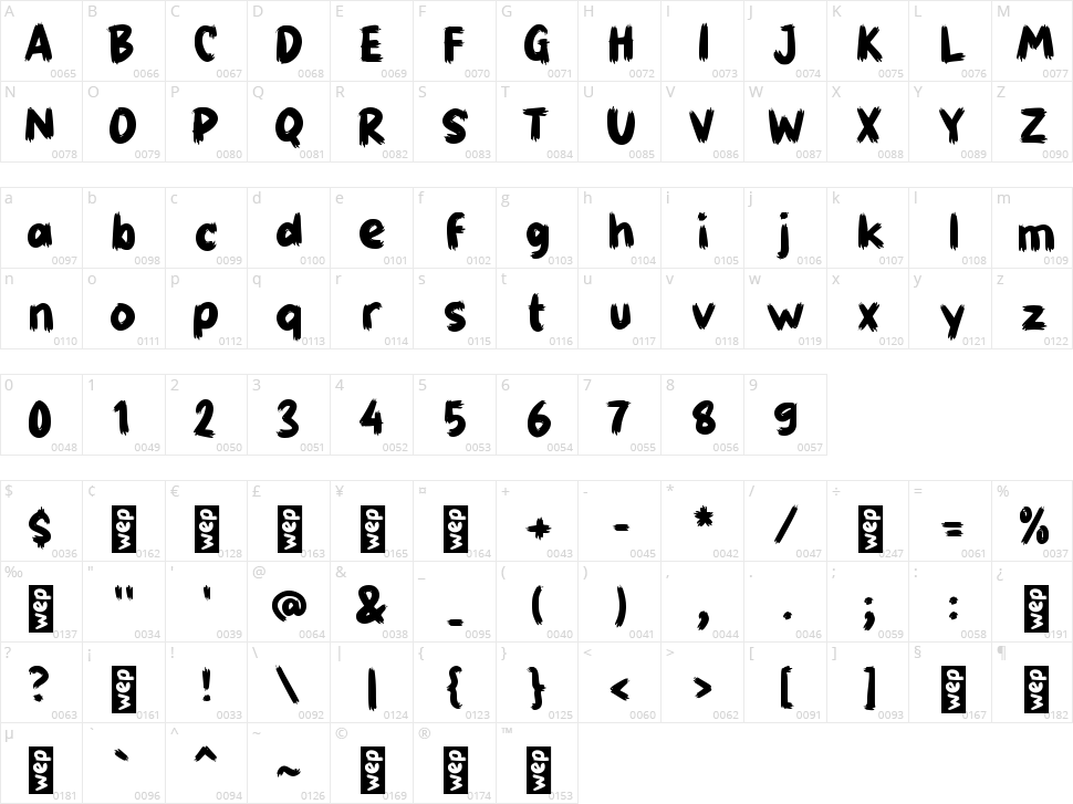 g Gemba Character Map