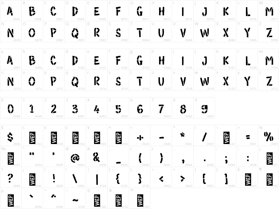 g Gerdu Character Map