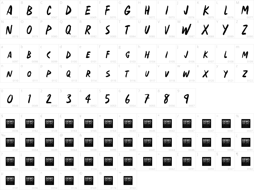 Ghost Writer Character Map
