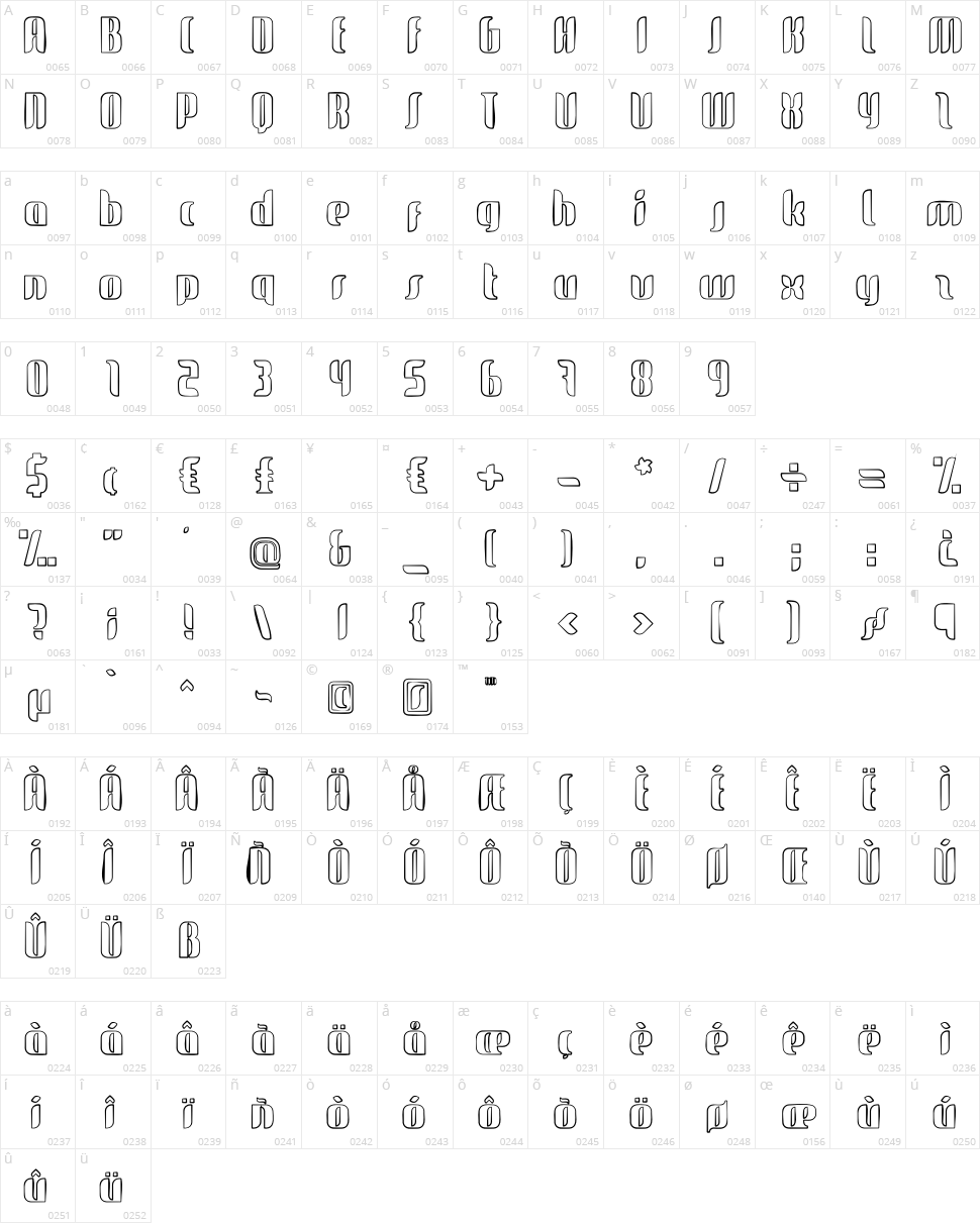 Glide Sketch Sketch Character Map