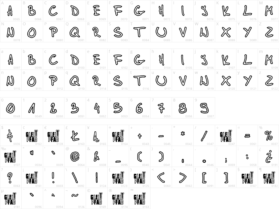#Glidepath Character Map