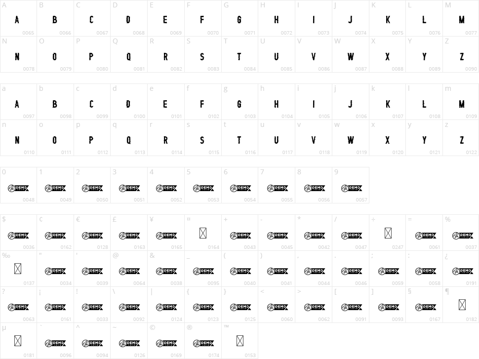 Glitching Character Map