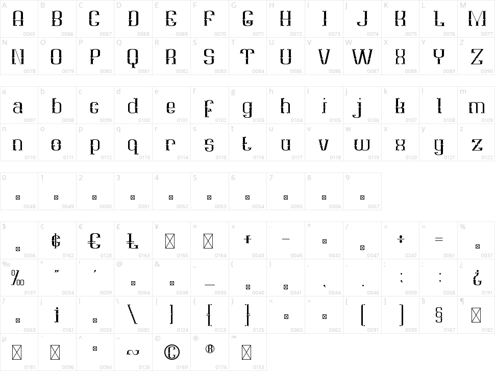 Gold Marble Character Map