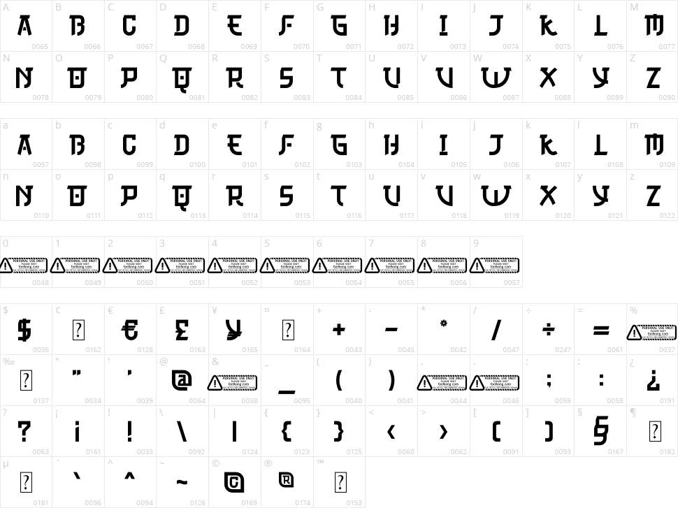 Gong Xi Fa Cai Character Map