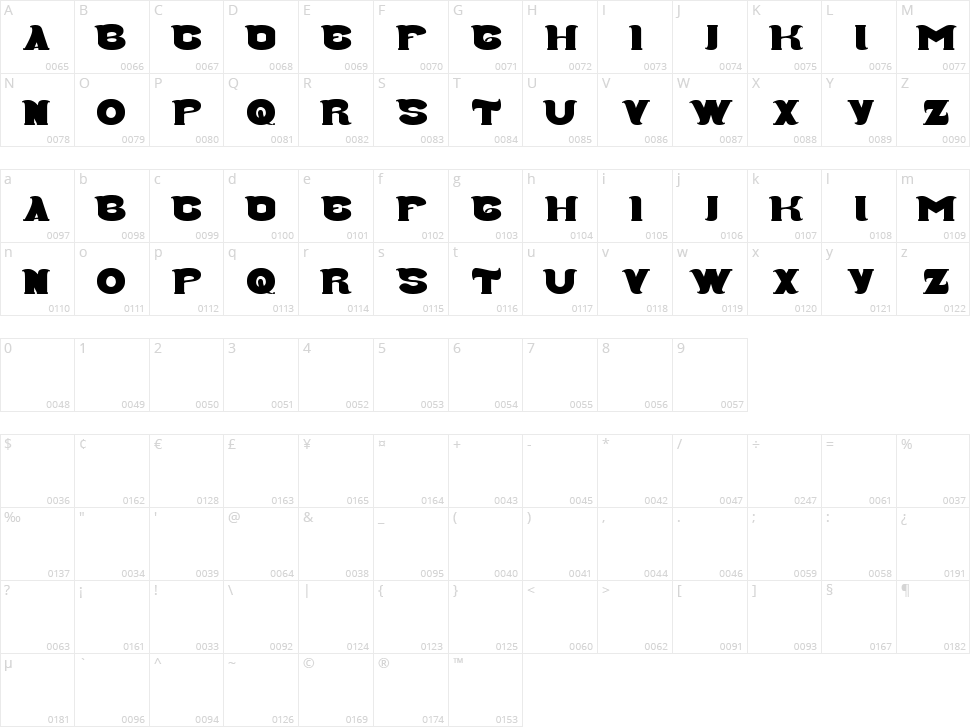 Good Morning Character Map