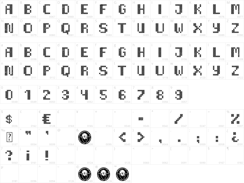 Grandma Rules! Character Map