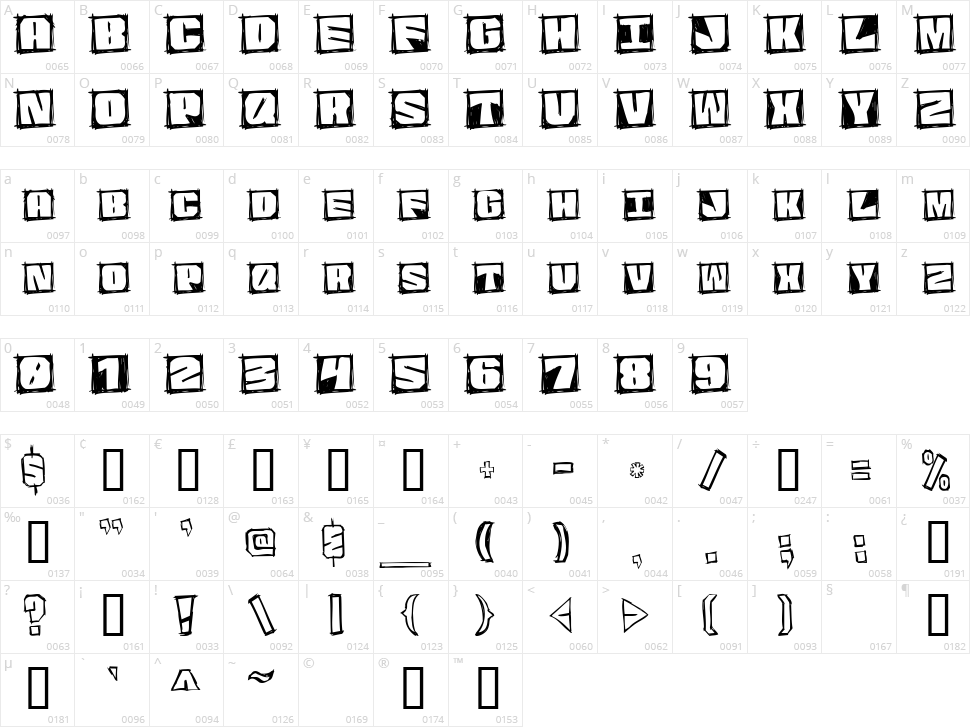 Graphic Attitude Character Map