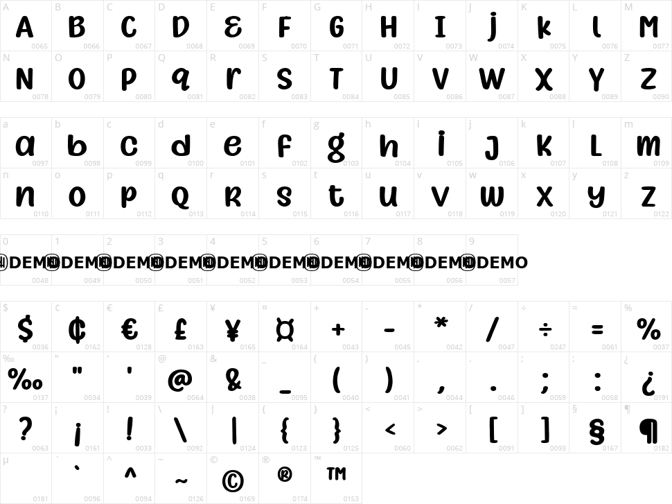 Gray Light Character Map