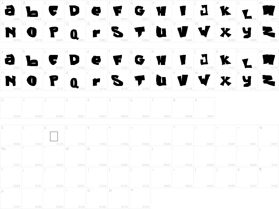 Green Days Character Map
