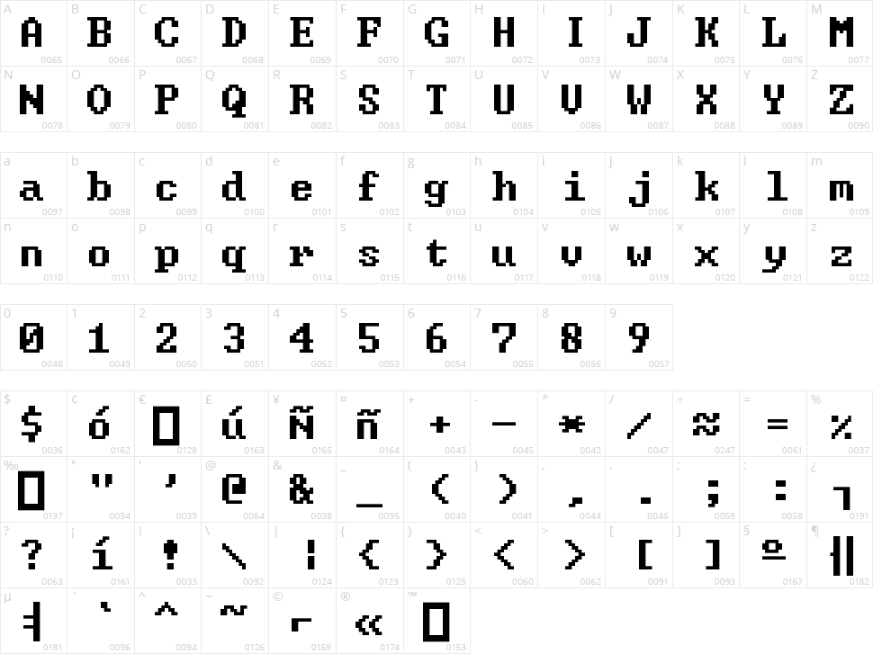 Green Screen Character Map