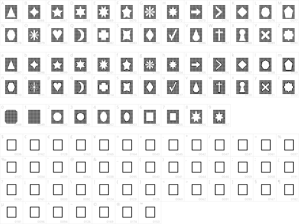 Grids n Things Character Map
