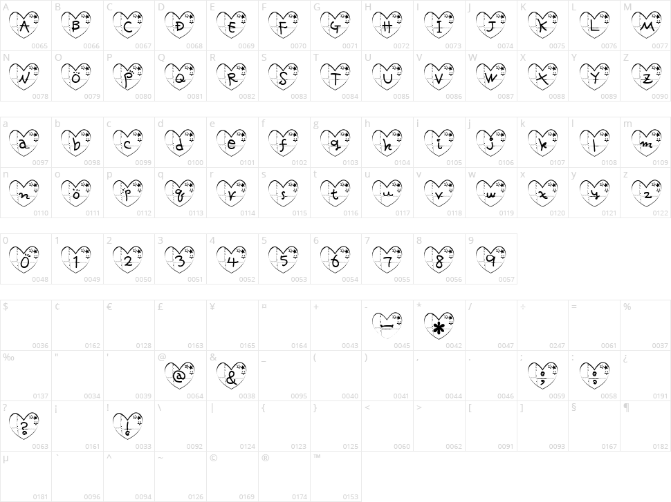 ha-Font Character Map