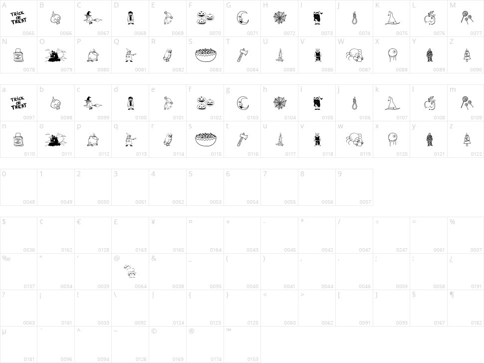 Halloween Bell Character Map