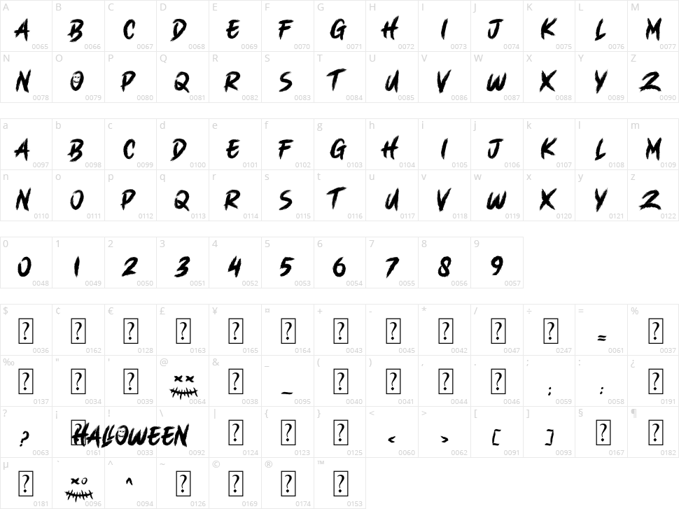Halloweenn Character Map
