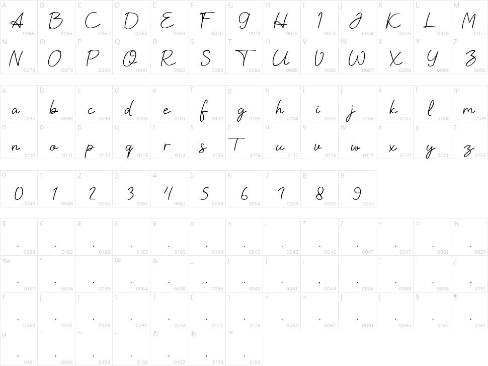 Hallysoon Character Map