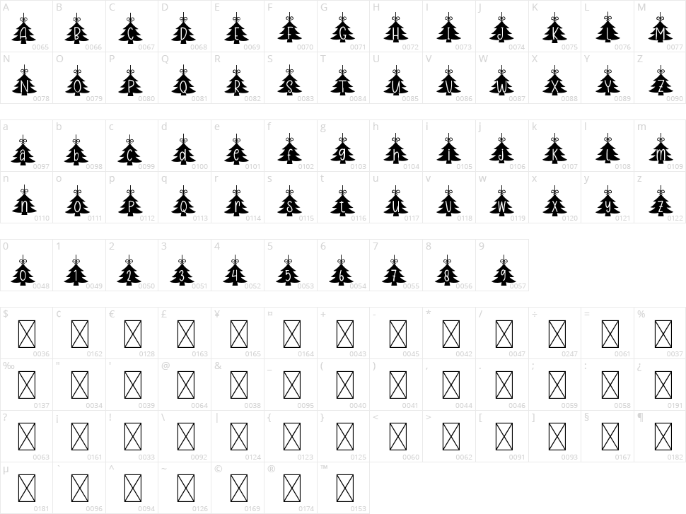 Hanging Christmas Character Map