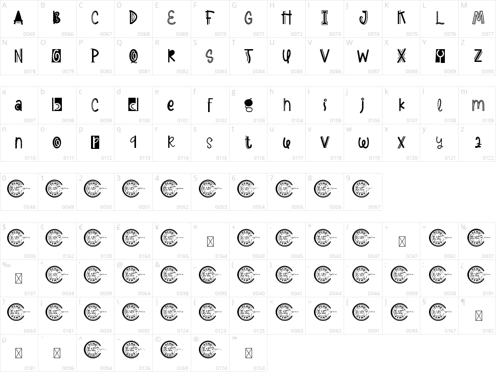 Happy Decor Character Map