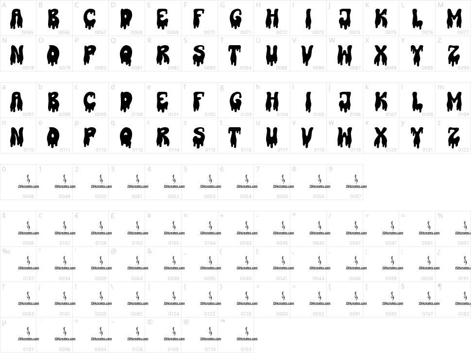 Haunting Character Map