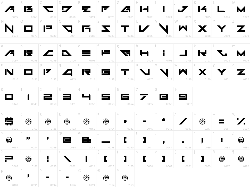 Headshots Character Map