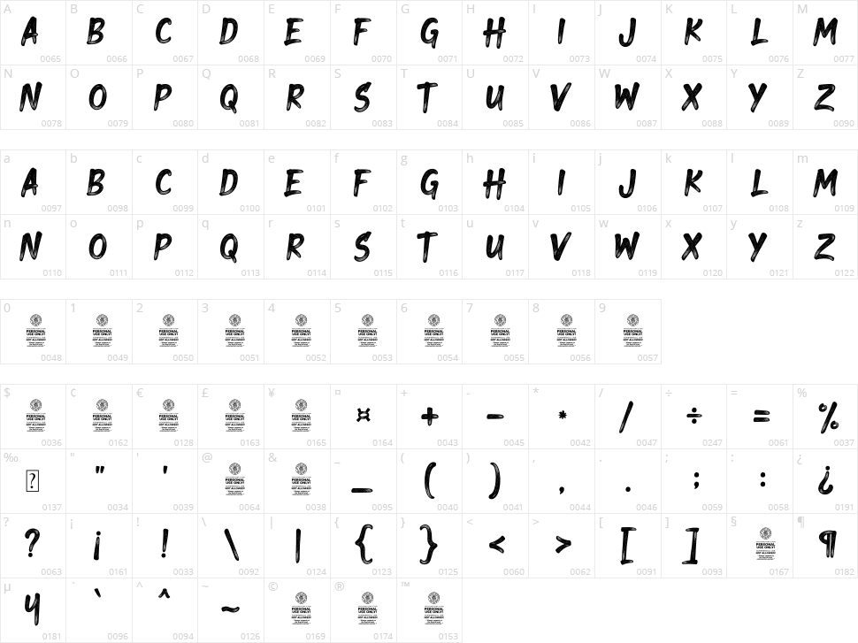 Hearns Character Map