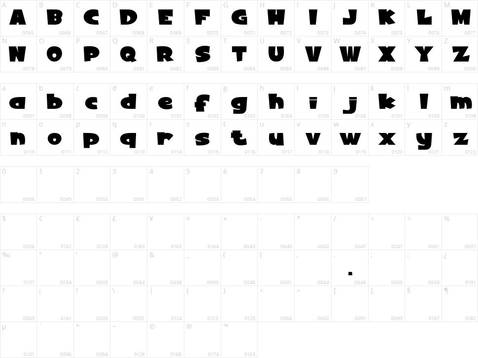 Heaven Scent Character Map