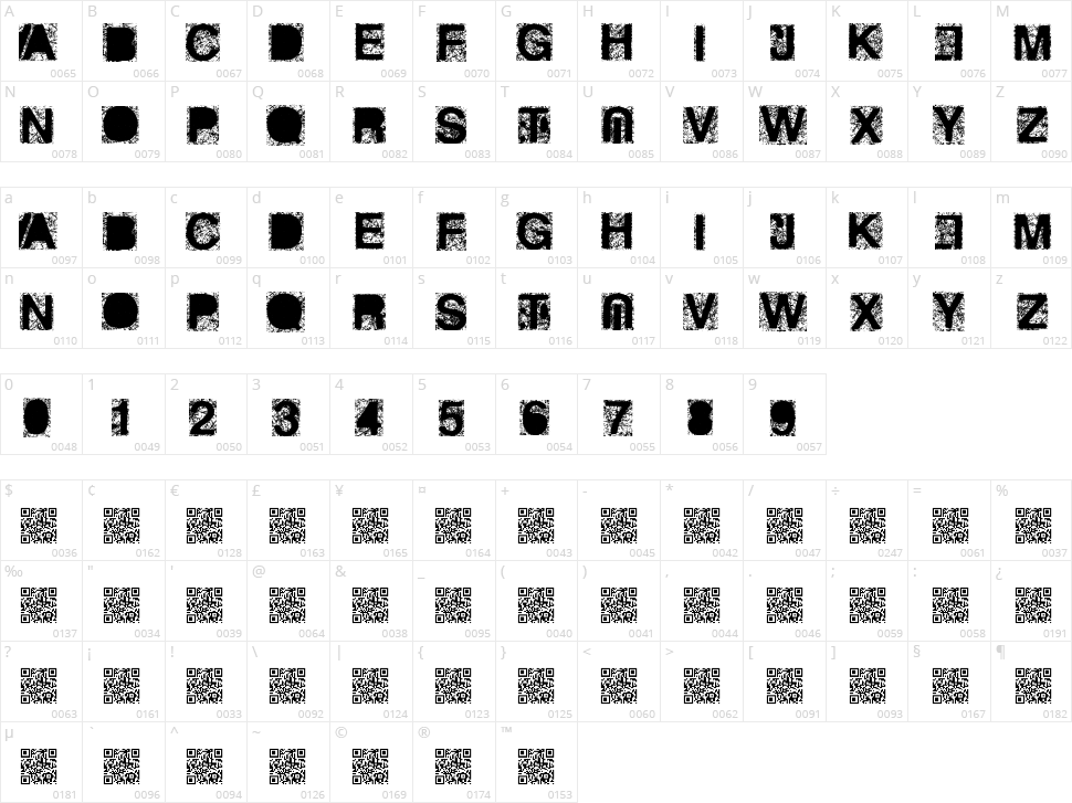 Hecka Grunge Character Map
