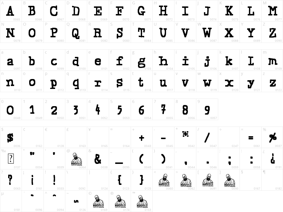 Hedonismo En La Oficina Character Map