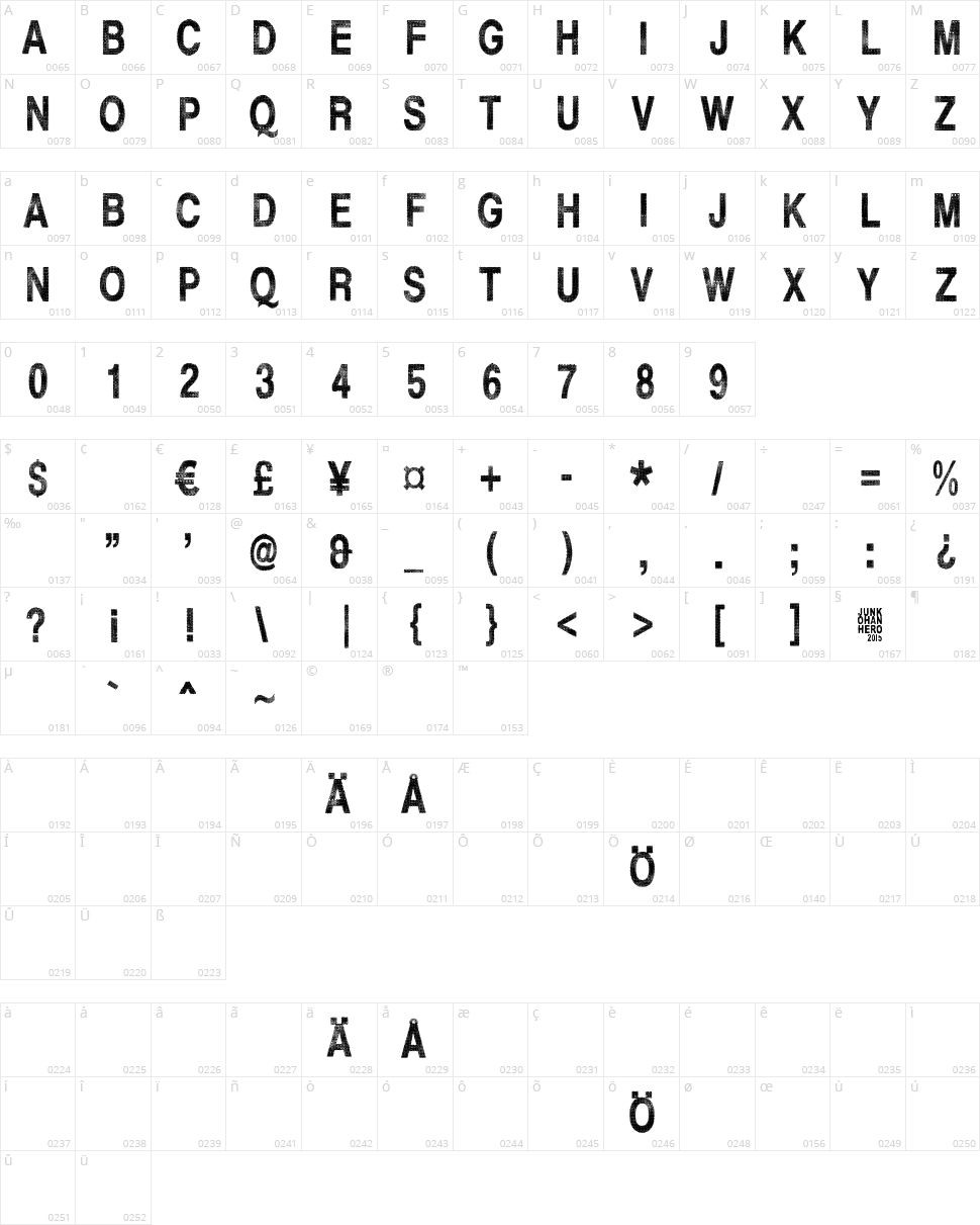 Hell Finland Character Map