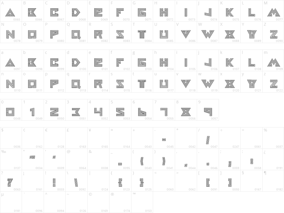 Hello Earth Character Map