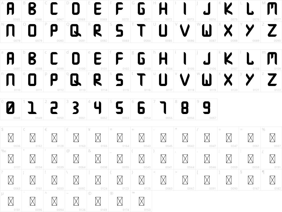 Hey You Character Map