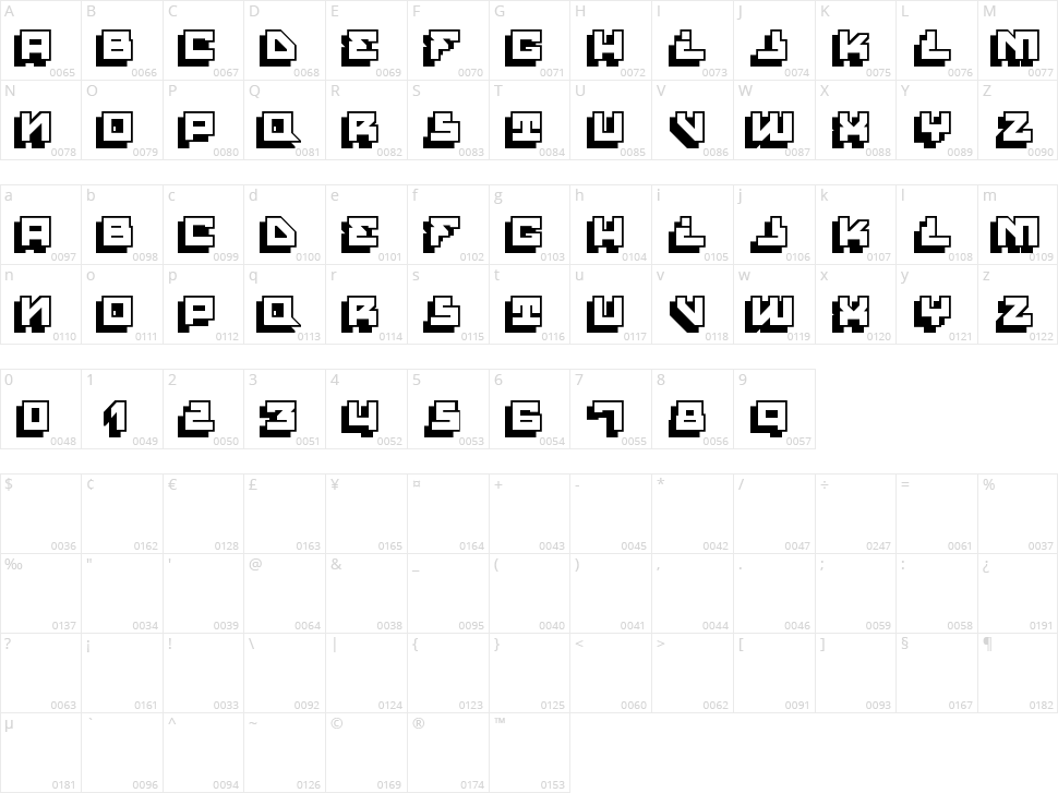 House Paint Shadow Character Map