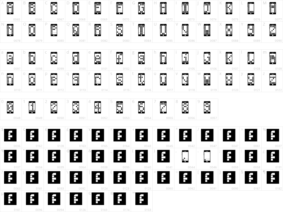 I Phone, You Phone Character Map