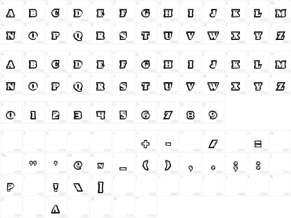 Icebox Art Character Map