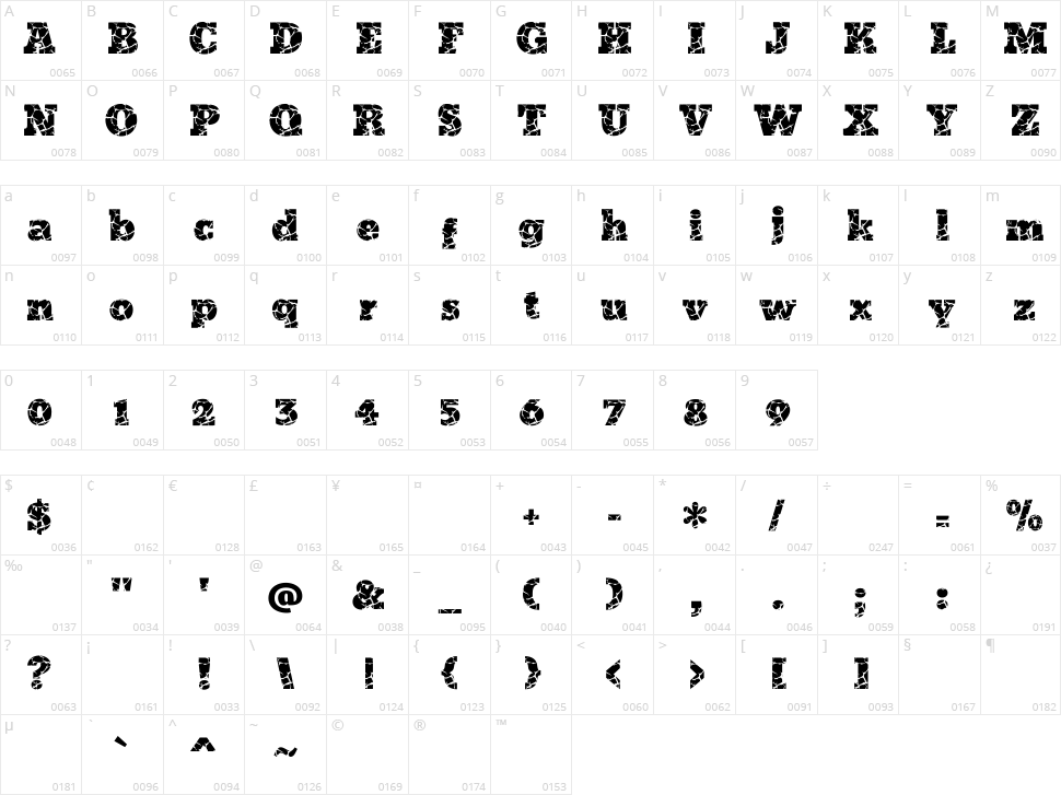 iCrack Character Map