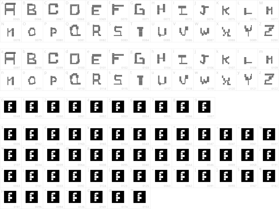 Idkidk Character Map