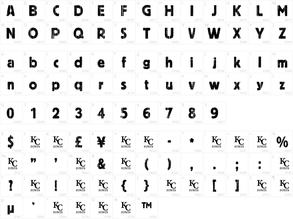 Indie Press Character Map