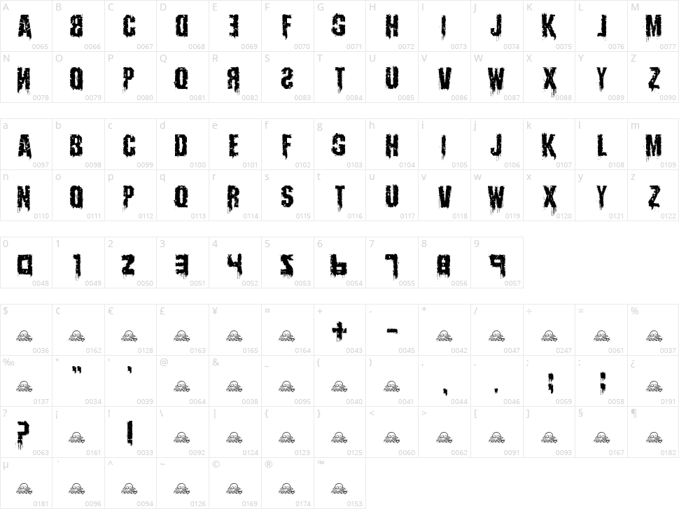 Infektion Character Map