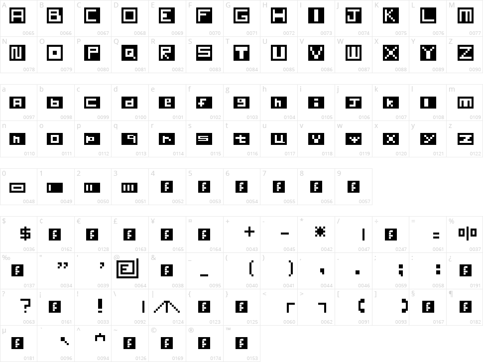 Insider Character Map