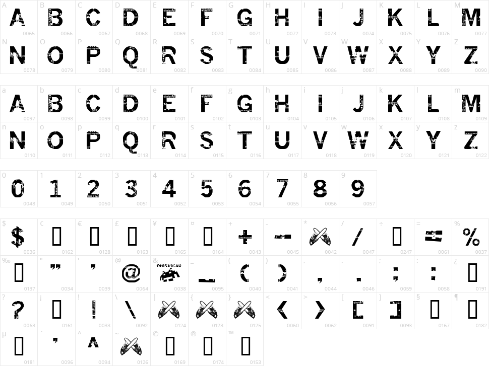 Insomnesia Character Map