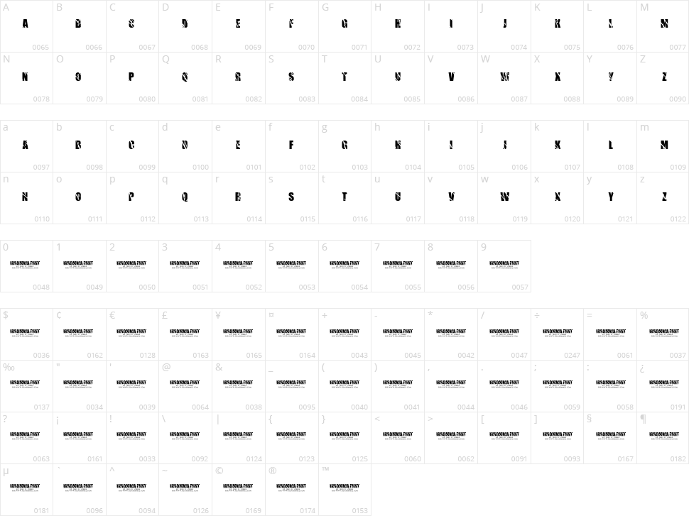 Insomnia Character Map