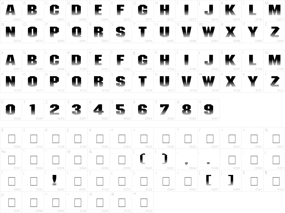 Invisible Killer Character Map