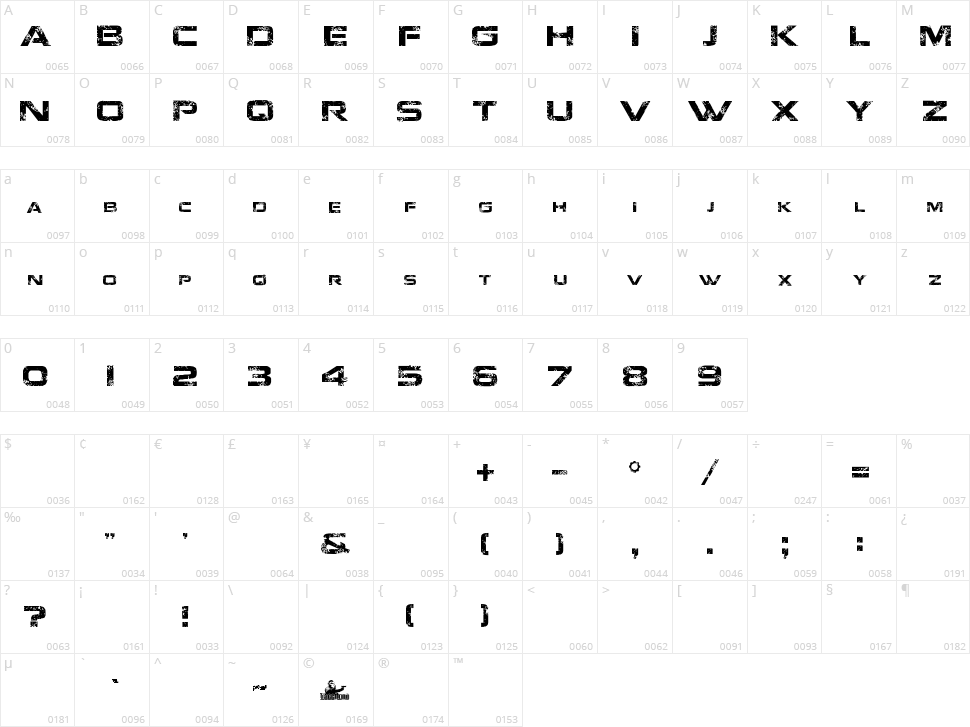 Jacinto Sans Character Map