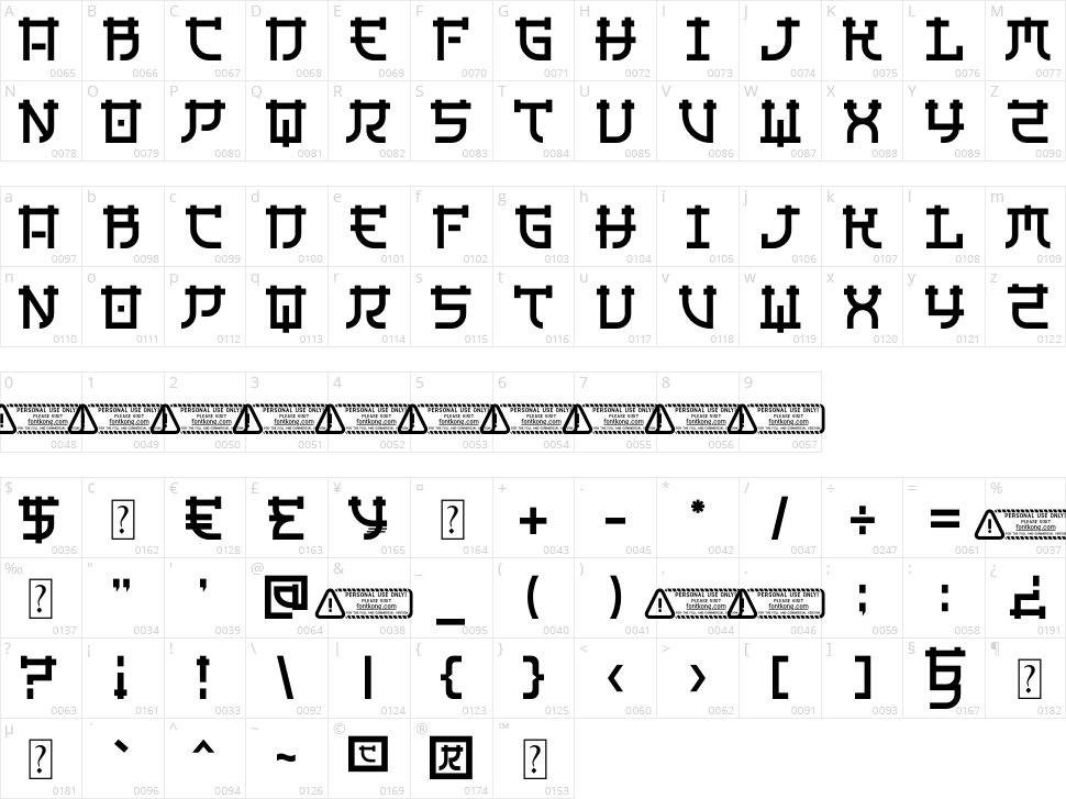 Japan Tokyo Character Map